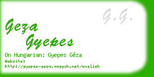 geza gyepes business card
