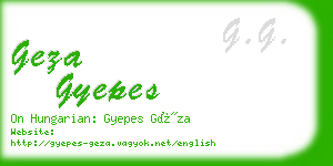 geza gyepes business card